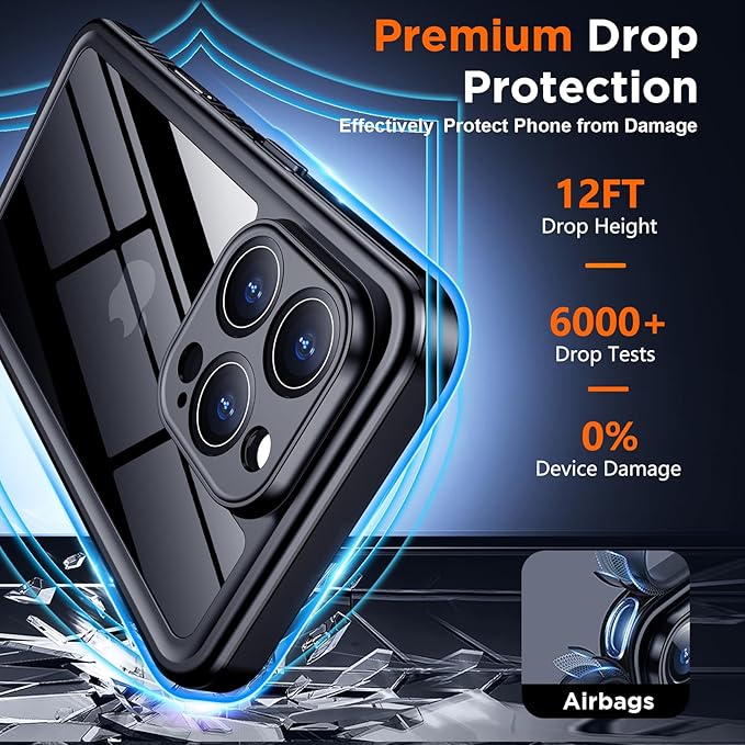 SPIDERCASE for iPhone 16 Pro Max Case Waterproof, Built-in Screen & Camera - Image 4