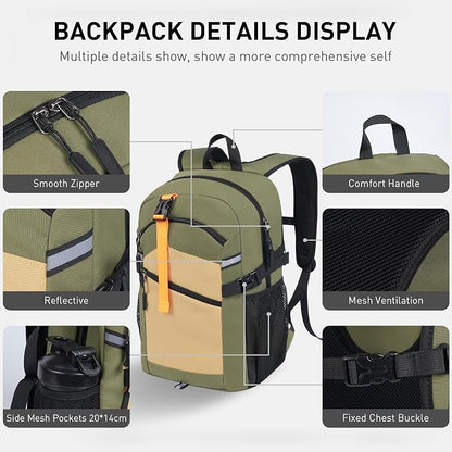 Small Hiking Backpack, 20L Lightweight Travel Daypack, Traveling and Outdoor - Image 3