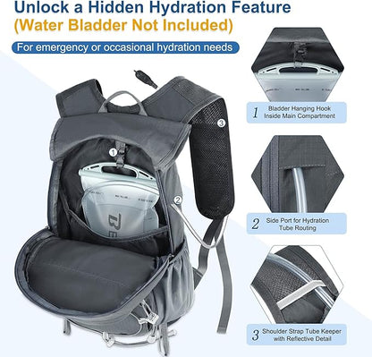 BECOJADDE Hiking Backpack 15L Small Backpack Packable Day pack Water Resistant - Image 5