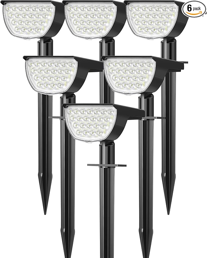 GKGG Solar Lights Outdoor Waterproof IP65, Solar Powered 76 LED 3 Lighting by GKGG