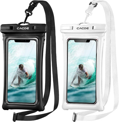 CACOE Floating Universal Waterproof Phone case 2 Pack-Up to 7.0", Phone Pouch by CACOE