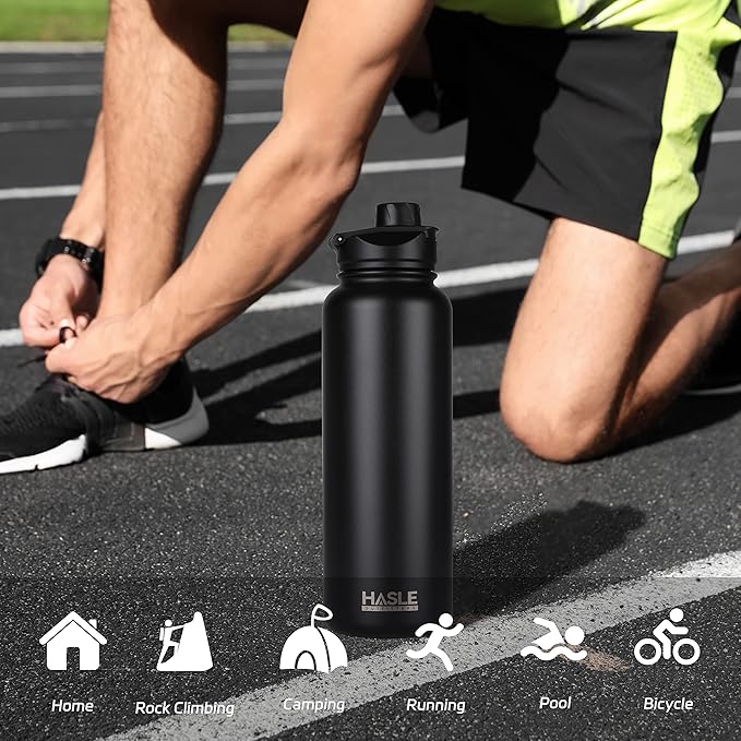 HASLE OUTFITTERS 40oz Stainless Steel Water Bottle, Vacuum Insulated Double - Image 6
