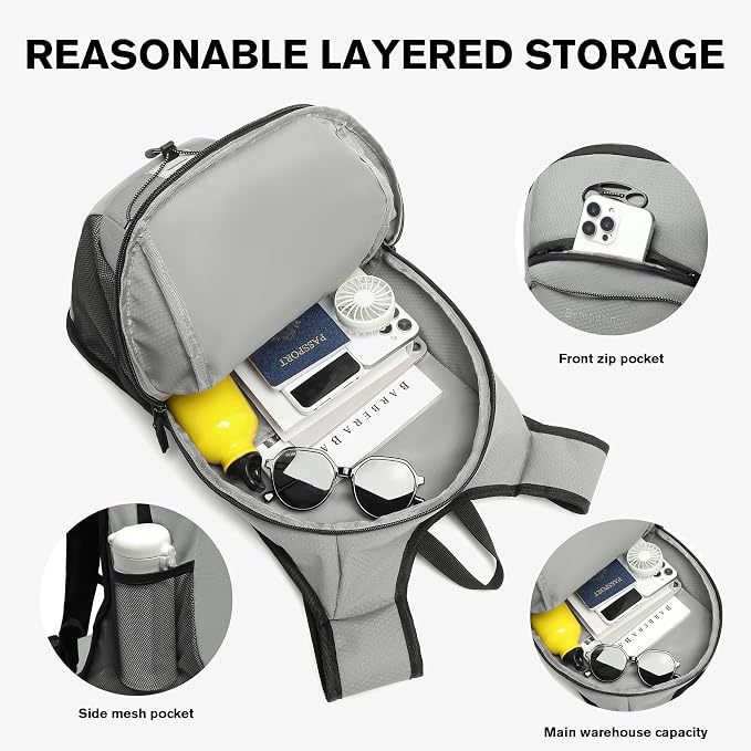 Ultra-Light Soft Daypack 15L/20L, Cushioned Breathable Back Panel Backpack - Image 2
