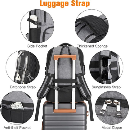 Insulated Lunch Backpack Fit 17" Laptop, Work Backpack - Image 6