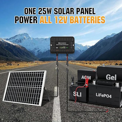 ECO-WORTHY 25W 12V Solar Battery Charger Trickle Maintainer, 25W Waterproof - Image 3