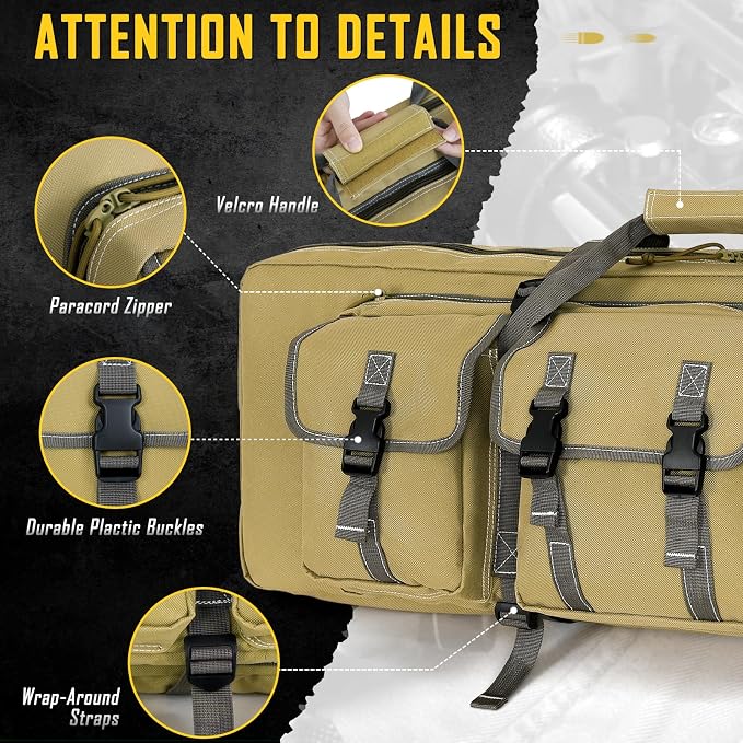 DULCE DOM 32/36/42/48/52 inch Double Rifle Case Soft Gun Bag - Image 5