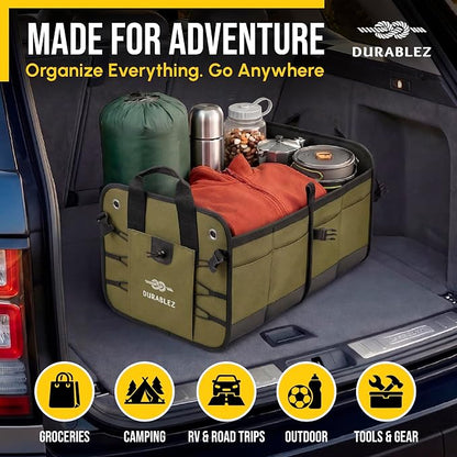 Heavy Duty Foldable Trunk Organizer 2-Section – Dual-Compartment Car Cargo Box - Image 2