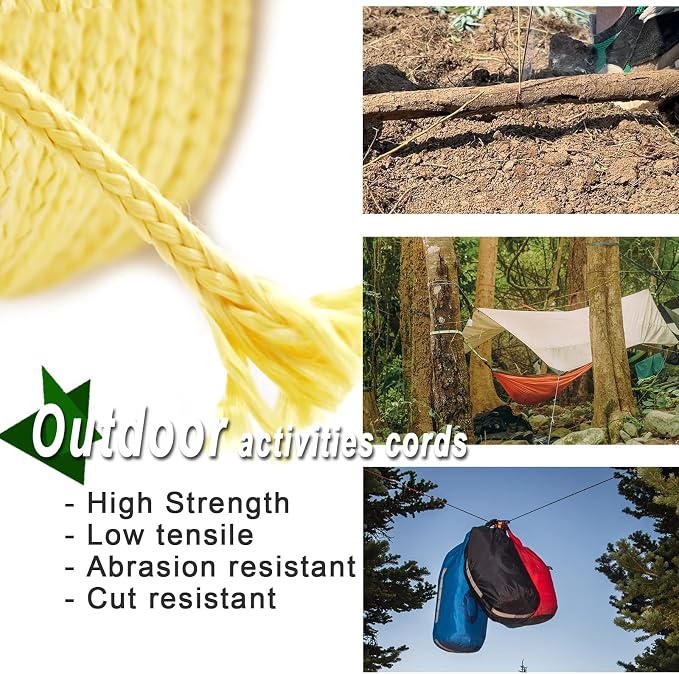 9KM DWLIFE Braided Kevlar Cord, 100lb~2000lb, High Tensile Strength, Flame - Image 2