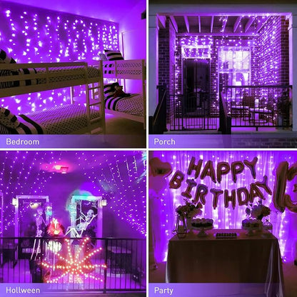 JMEXSUSS 300LED Purple Christmas Lights - Image 8