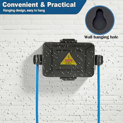 Mini Outdoor Electrical Box, IP54 Waterproof Extension Cord Cover Weatherproof - Image 5
