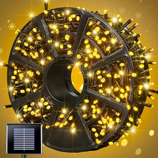 JMEXSUSS 600 LED Solar String Lights Outdoor Waterproof, Solar Christmas Lights by JMEXSUSS