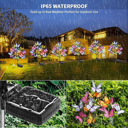 Adecorty Solar Garden Lights Solar Lights Outdoor Waterproof Decorative 4 Pack - Image 4