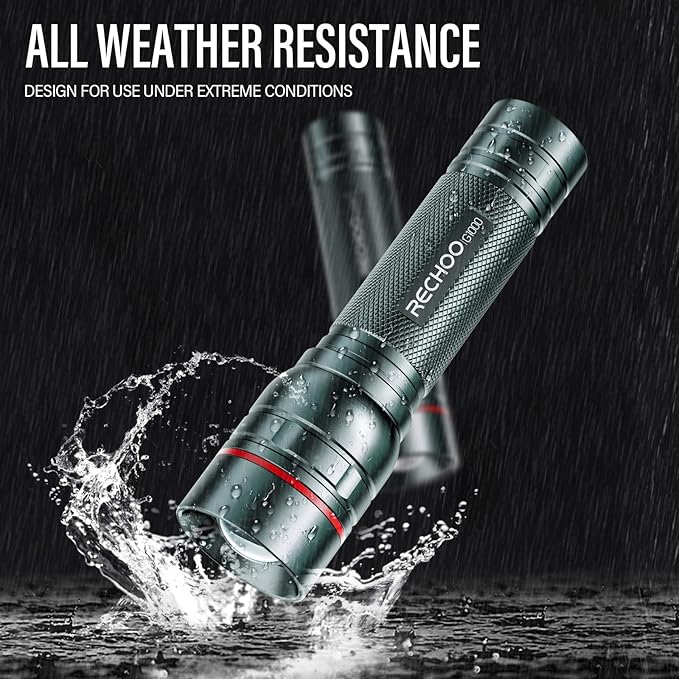 Rechargeable Flashlights High Lumens, G1000 Super Bright Flash Light Grey - Image 5