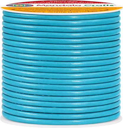 Mandala Crafts Round Genuine Turquoise Leather Cord - Image 3