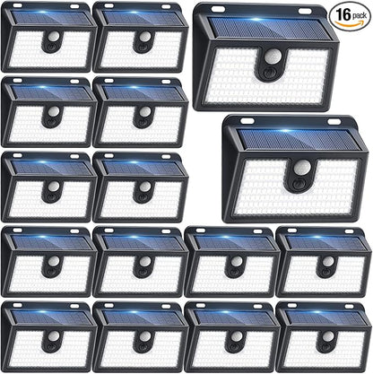 Solar Motion Sensor Outdoor Lights, Super Bright Solar Lights Outdoor Waterproof by Claoner