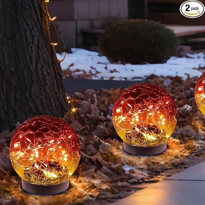 MLKNK Solar Globe Lights Outdoor Waterproof-Solar Balls-Solar Garden Lights-Orbs by MLKNK