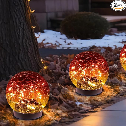 MLKNK Solar Globe Lights Outdoor Waterproof-Solar Balls-Solar Garden Lights-Orbs by MLKNK
