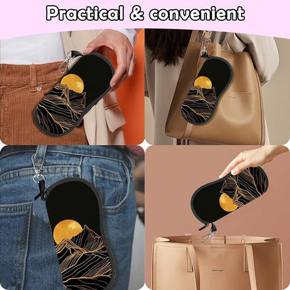 Glasses Case Sunglasses Eyeglass Soft Case Zipper Light Neoprene Pouch - Image 7