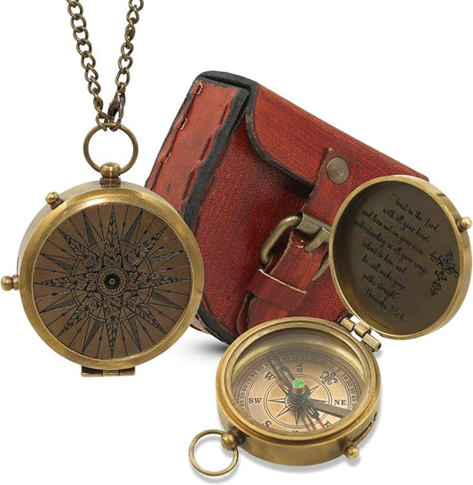 Handmade Brass Antique Compass by ELYTHOS