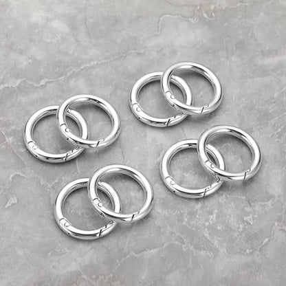 Gkeygo Key Ring Clip, 4/5 Inch Keychain Rings, 8 Pack Round Carabiner Clip - Image 7