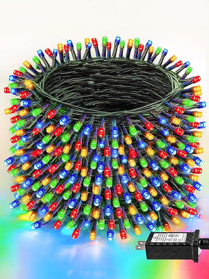 Upgraded 264FT 800 LED Christmas Lights Outdoor Indoor, Xmas Green Wire Plug In by PRODUCTS