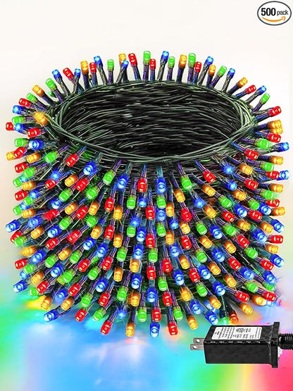 Upgraded 165FT 500 LED Multicolor Christmas String Lights Indoor & Outdoor by PRODUCTS