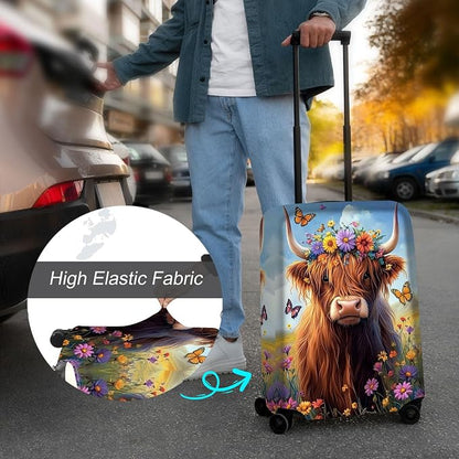 Luggage Cover Protector for 22-24 Inch Suitcases, TSA Approved Elastic Travel - Image 4