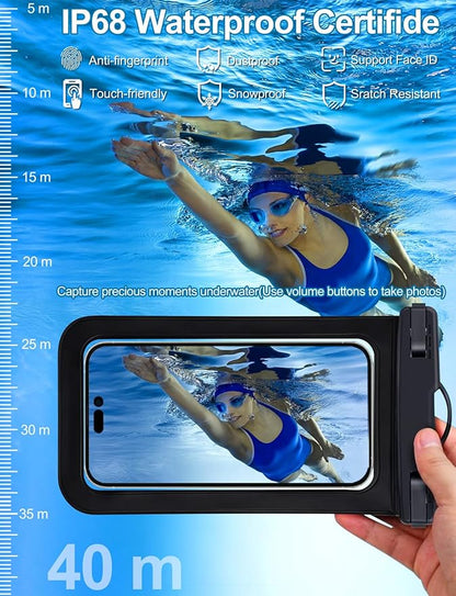 Famoby Up to 8.3" 5 Pack Multicolor Universal Waterproof Phone Pouch, Phone - Image 4