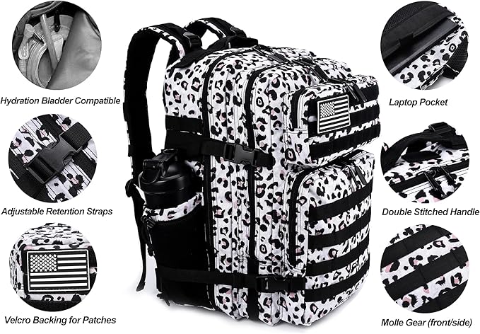 LHI Military Tactical Backpack for Men and Women 45L Army 3 Days Assault Pack - Image 5