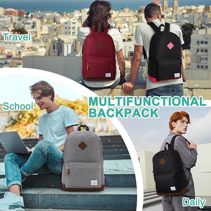 Backpack for Men Women, VASCHY Classic Water-resistant Lightweight Travel - Image 7