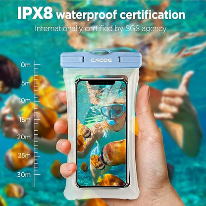 CACOE Floating Universal Waterproof Phone case 2 Pcs-Up to 7.0", Waterproof - Image 4