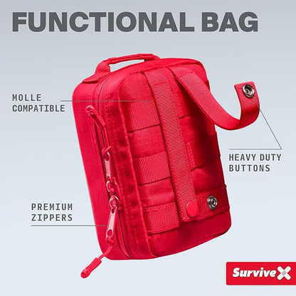 SurviveX Small First Aid Kit for Car, Travel & Home - Image 6