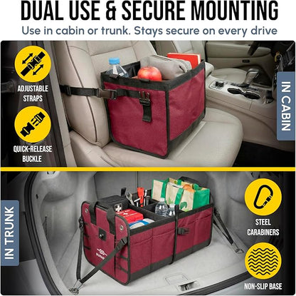 XL Trunk Organizer 3-Section for SUV, Van – Modular L-Shape Car Storage Box - Image 5