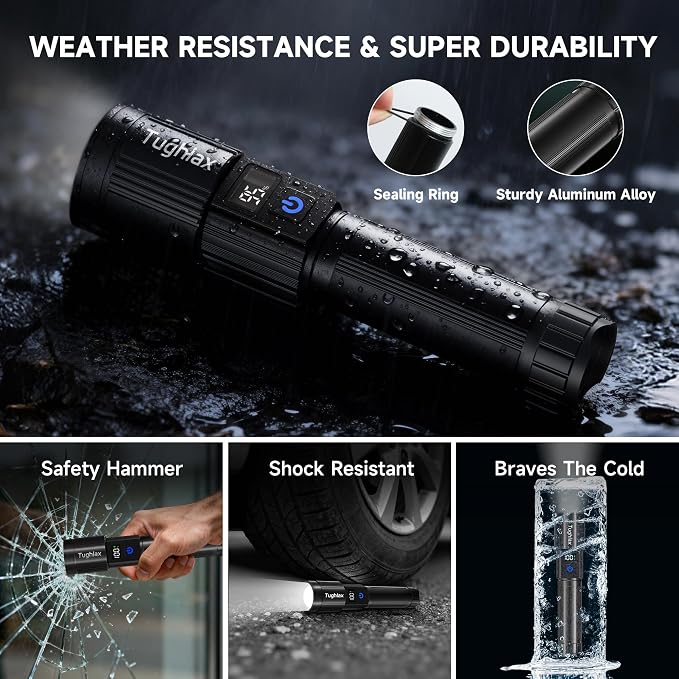 4Pack Rechargeable Flashlights High Lumens 10000LM, Super Bright Flashlight - Image 8