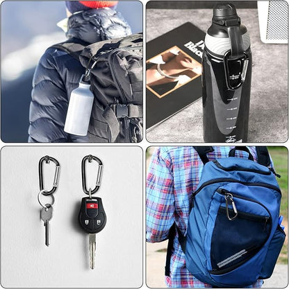 Carabiner Clips, Upins Aluminum Locking Spring Hook Keychain D Shape Heavy Duty - Image 7