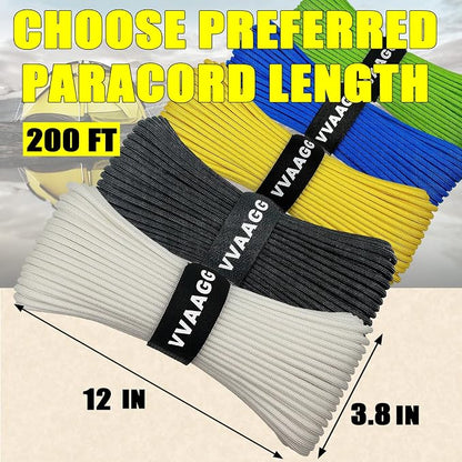 VVAAGG 1000 White Paracord 200FT Utility Parachute Cord 4mm Nylon String12 - Image 4