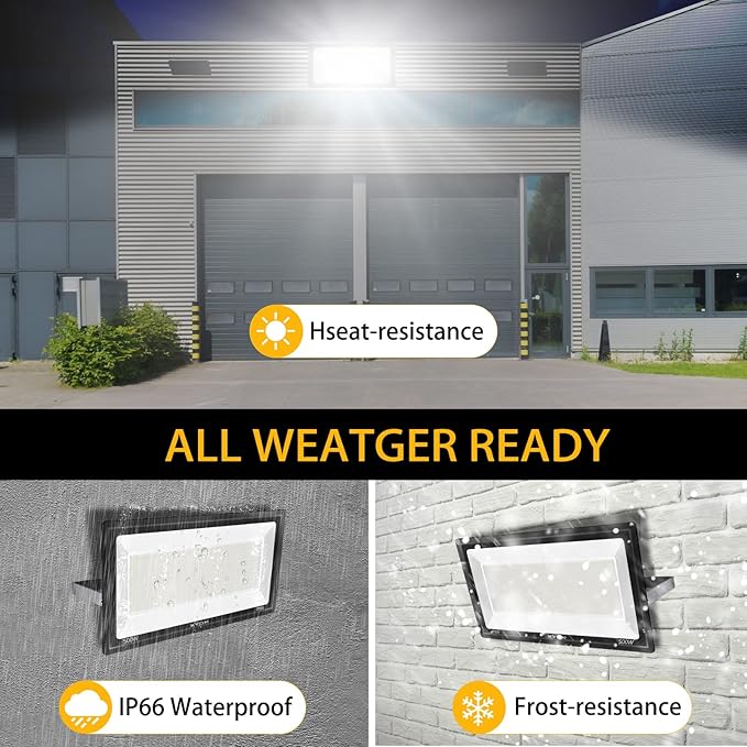 XYCN 500W LED Flood Light, Super Bright 58, 500LM Daylight 5000K IP66 - Image 5