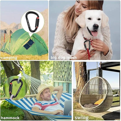 Auto Locking Carabiner Heavy Duty Carabiner 25kN UIAA Certified Climbing - Image 6