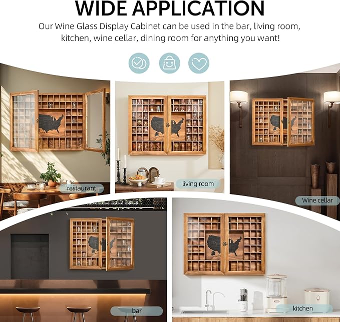Large Map Shot Glass Display Case 60 Slots - Image 8