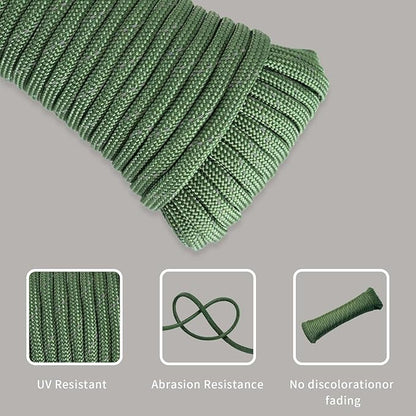Paracord Rope, Reflective III Parachute Cord 7 Strand Core 550lb, 50ft Army - Image 4