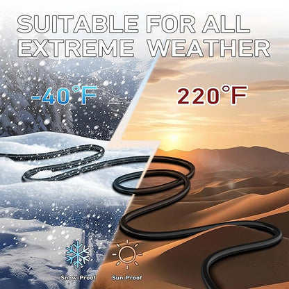 LUCKY TL Indoor Outdoor Extension Cord, 14/3 Gauge Black Long Extension Cord - Image 4