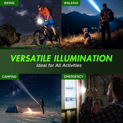 WdtPro LED Flashlight High Lumens SR2000 Pro, 2 Pack Brighter Tactical - Image 6