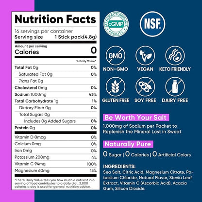 Venture Pal High Sodium Sugar-Free Electrolyte Powder Packets - Image 8