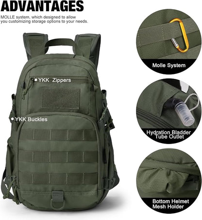 Mardingtop Small Tactical Backpack, Molle Hiking Backpack - Image 3
