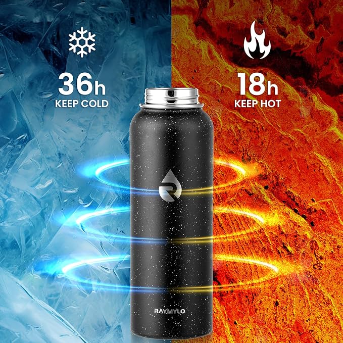 RAYMYLO Insulated Water Bottle 40 oz, Triple Wall Vacuum Stainless Steel - Image 3
