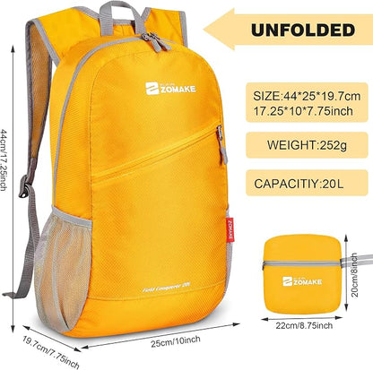 ZOMAKE Lightweight Packable Backpack 20L, Foldable Backpacks Small Daypack - Image 2