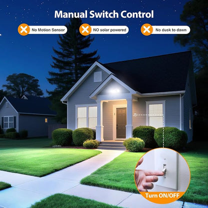 Onforu 4 Packs 75W Flood Lights Outdoor, 7000LM Brightness Security Lights - Image 5