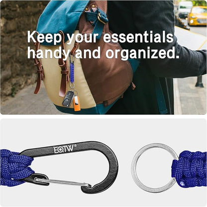 EOTW Paracord Keychain for Men Women Paracord Carabiner Backpack Keychain - Image 4