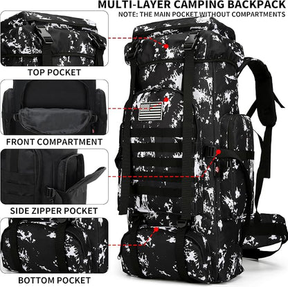 Hiking Backpack for Men 70L/100L Camping Backpack Military Rucksack Molle 3 - Image 3