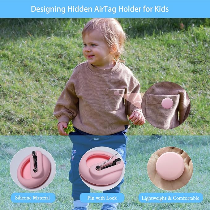 Air Tag Holder for Kids, Hidden GPS Tracker Case - Image 2